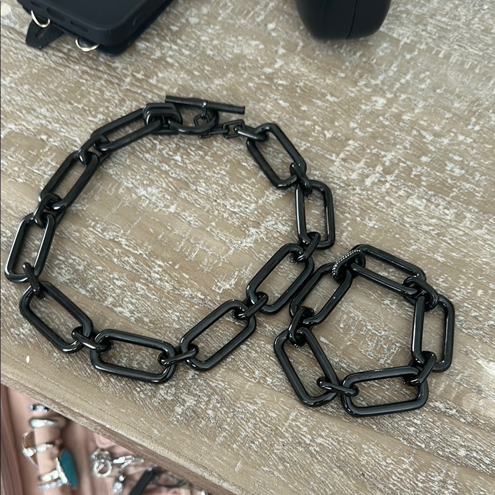 Michael Kors Black Chain Link Belt
